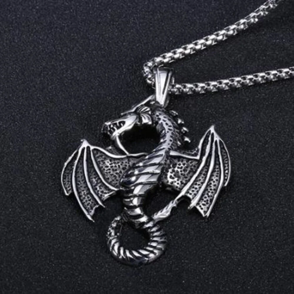 Fashion Flying Dragon Necklace for Men, BL55590014